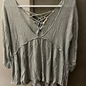 Knitted Baby Doll Blouse